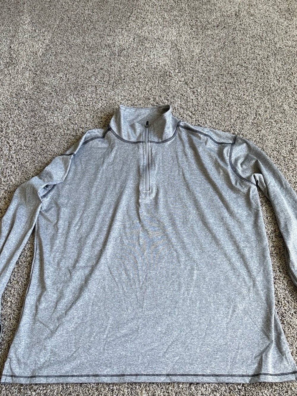 Light Gray Quarter-Zip Performance Top - Unbranded